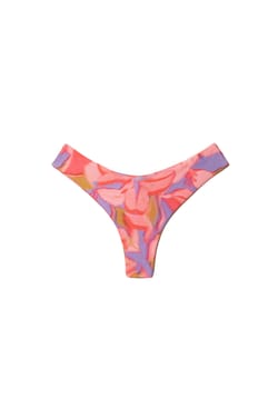 Braga de bikini brasile&ntilde;a de corte alto con estampado floral;${refinementColor}
