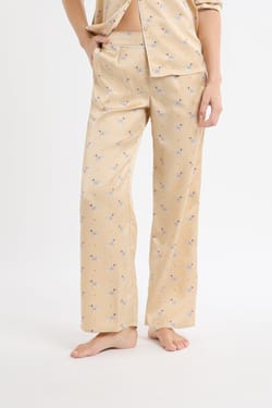 Pantalon de pyjama en satin à motifs dalmatiens;${refinementColor}