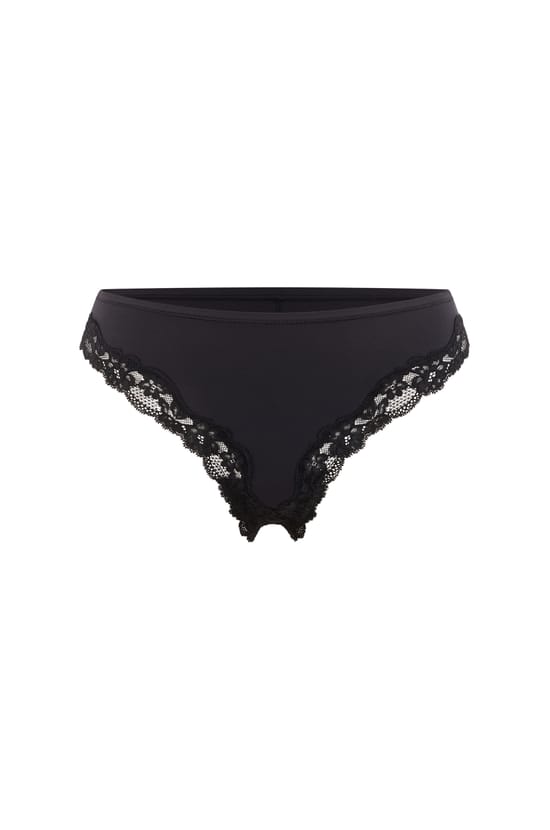 Microfibre and Lace Tanga;${refinementColor}