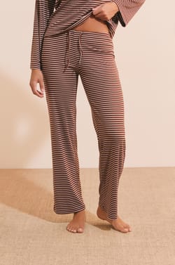Pantalon de pyjama &agrave; rayures avec cordon de serrage;${refinementColor}