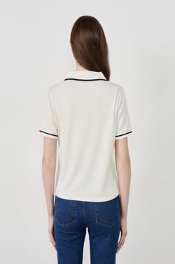 Polo manches courtes en coton;${refinementColor}
