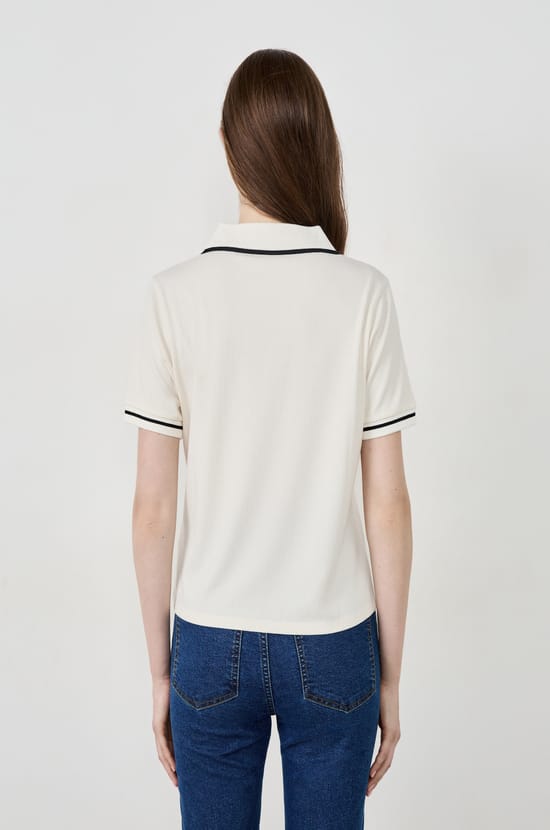 Polo manches courtes en coton;${refinementColor}
