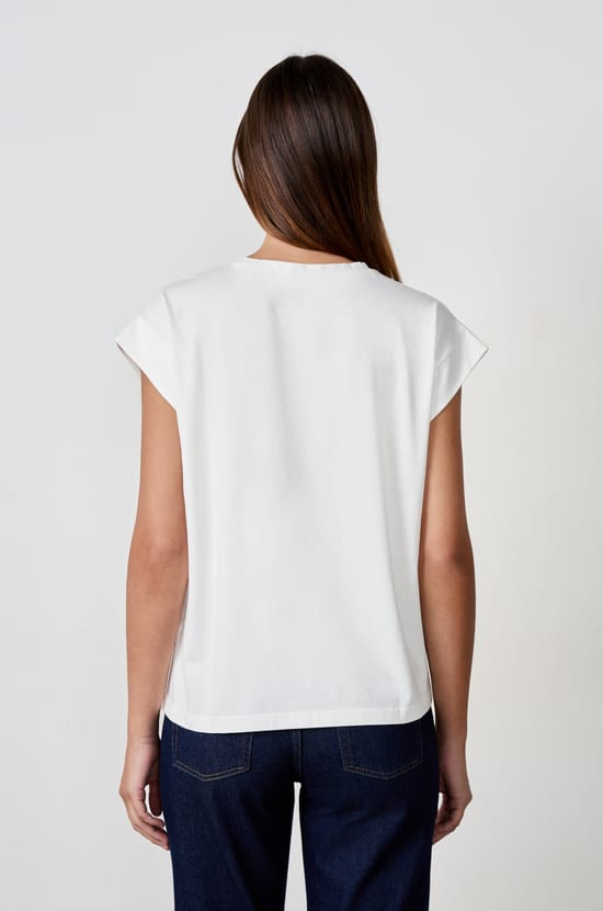 T-shirt col rond 100% coton;${refinementColor}