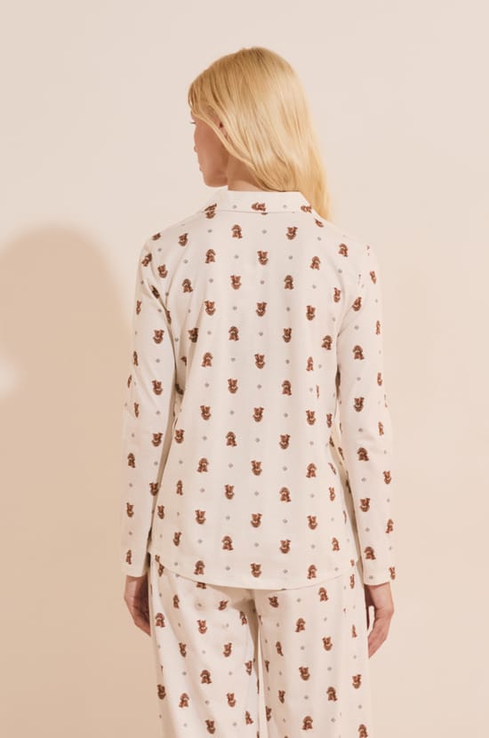 Katoenen hemd met hondenprint;${refinementColor}