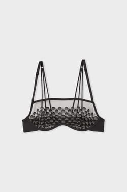 Strapless bra with embroidery;${refinementColor}