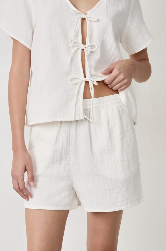 Cotton Pyjama Shorts;${refinementColor}