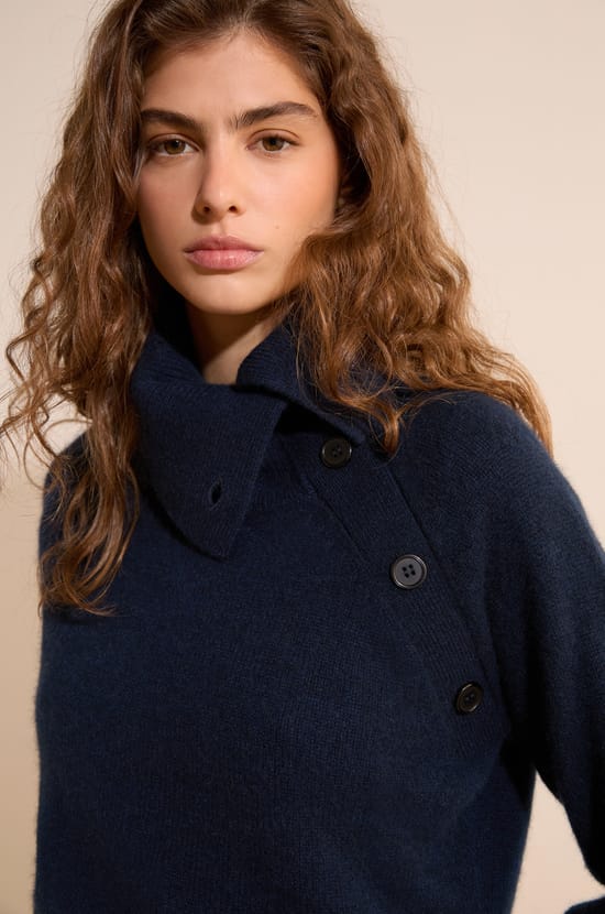 Pull col montant 100% cachemire;${refinementColor}