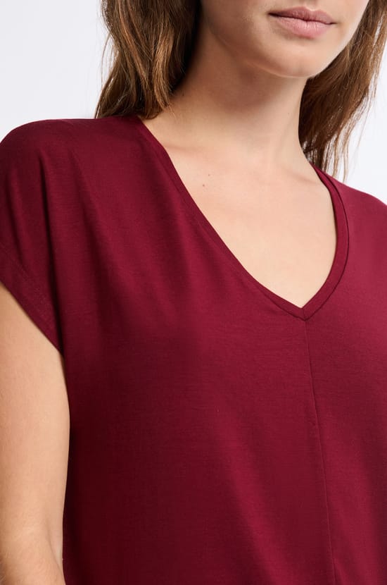 Camiseta de pijama de manga corta de modal;${refinementColor}