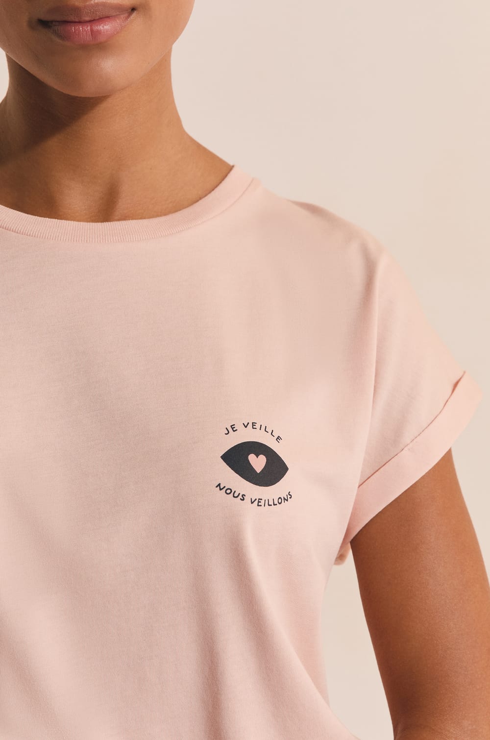 T-shirt manches courtes avec coton;${refinementColor}