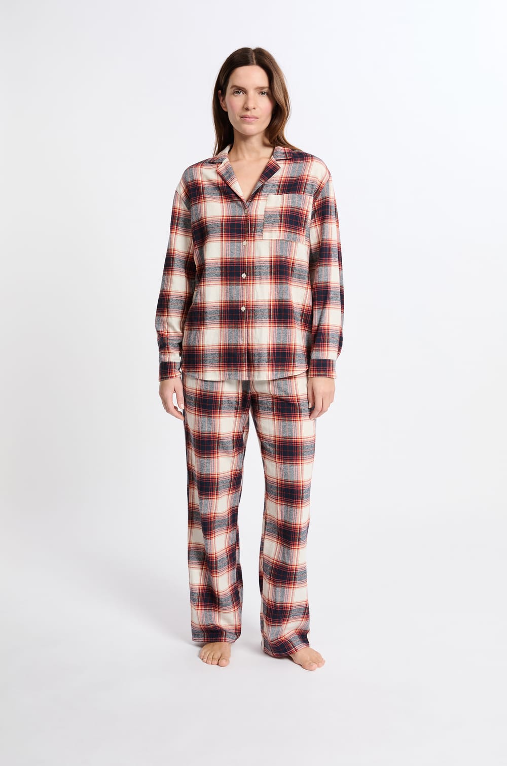 Checkered Pyjama Shirt;${refinementColor}