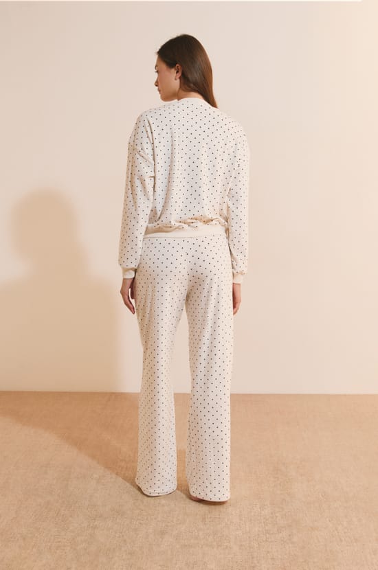 Ensemble de pyjama &agrave; pois;${refinementColor}