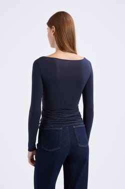 T-shirt thermique col bateau;${refinementColor}