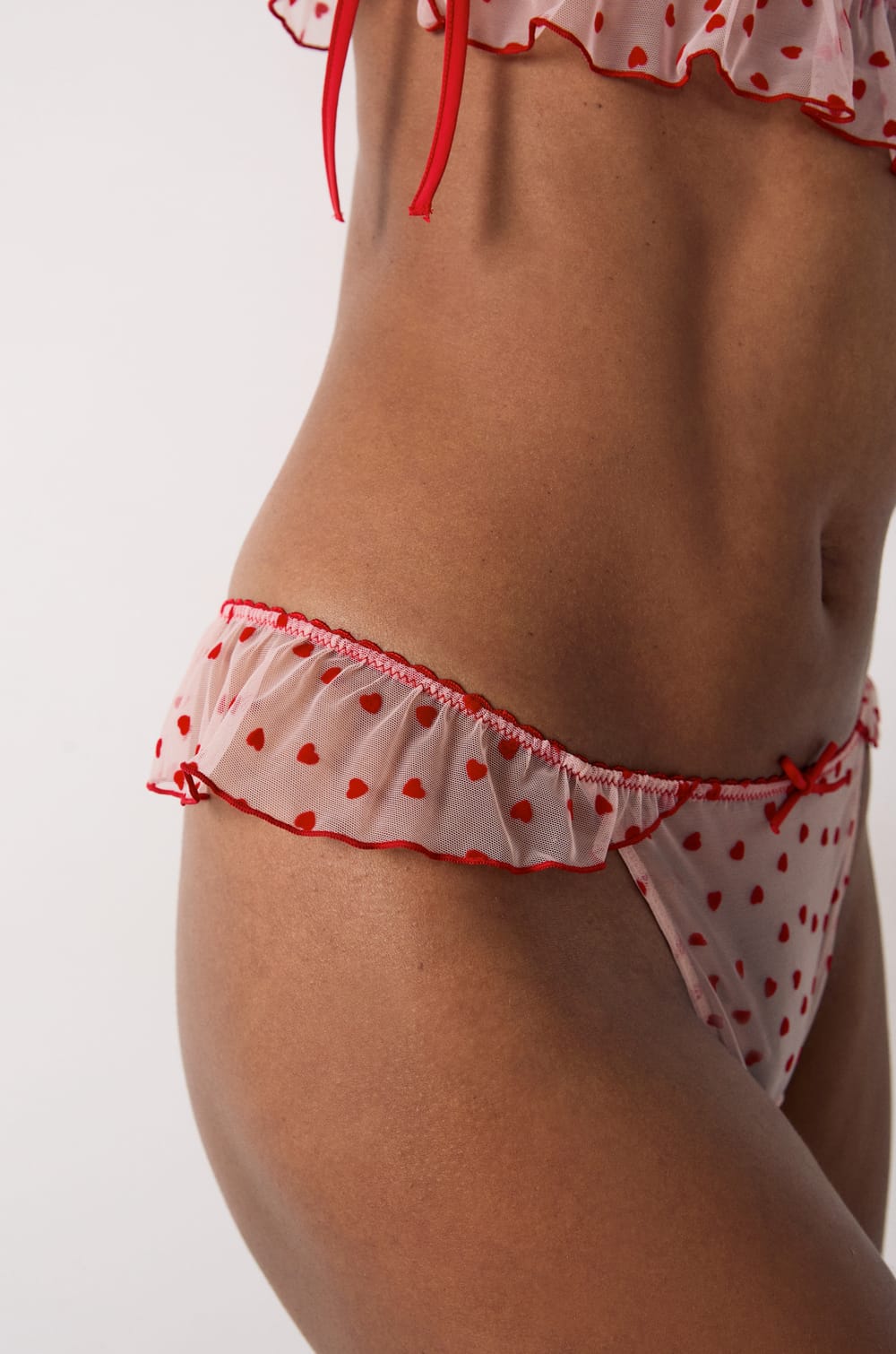 Printed Tulle Thong;${refinementColor}