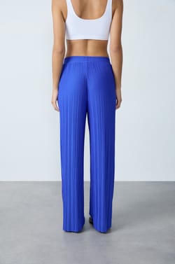 Pleated Fluid Trousers;${refinementColor}