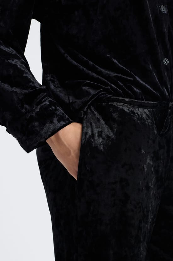 Pantalón de pijama de terciopelo;${refinementColor}