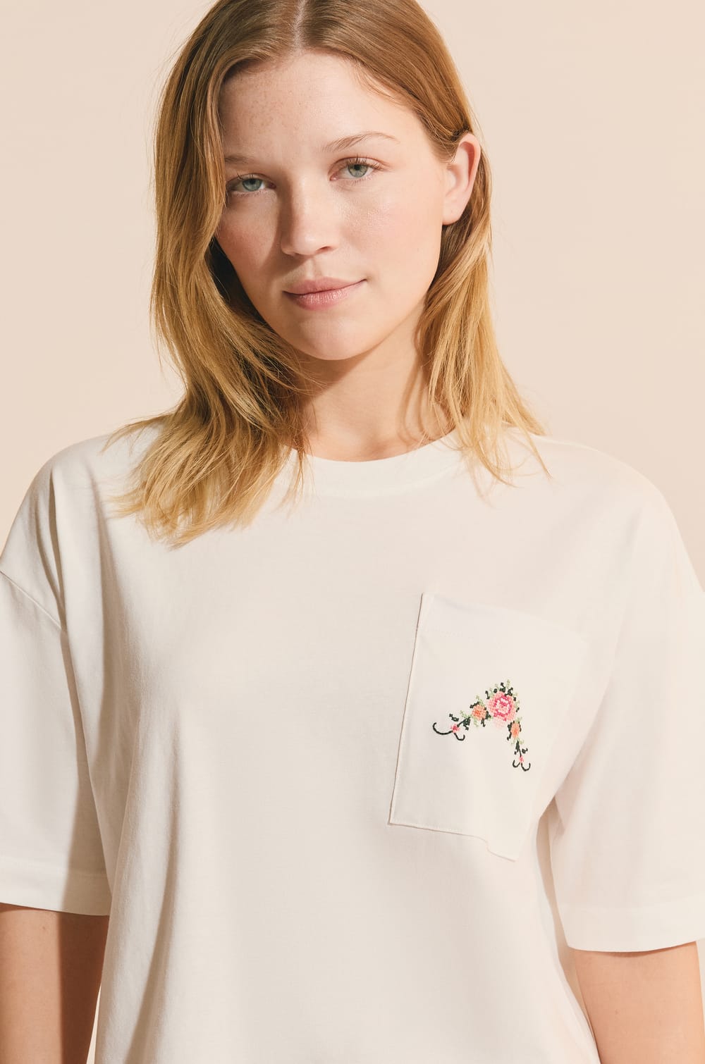 T-shirt de pyjama en coton avec imprim&eacute;;${refinementColor}