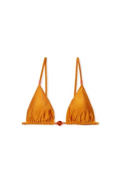 Haut de maillot de bain triangle avec perles;${refinementColor}