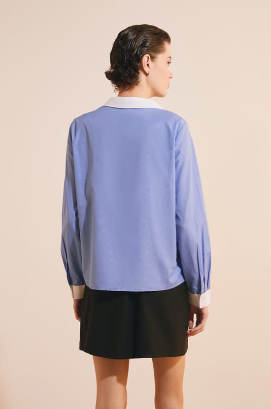 Chemise &agrave; carreaux avec coton;${refinementColor}