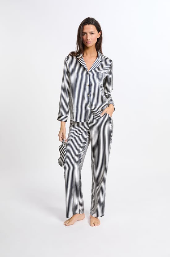 Pijama de dos piezas a rayas;${refinementColor}