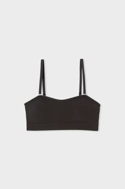 Soutien-gorge bandeau avec bretelles amovibles en coton;${refinementColor}