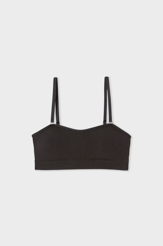 Soutien-gorge bandeau avec bretelles amovibles en coton;${refinementColor}