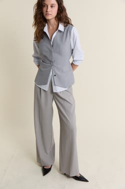 Wide-Cut Tailored Trousers;${refinementColor}