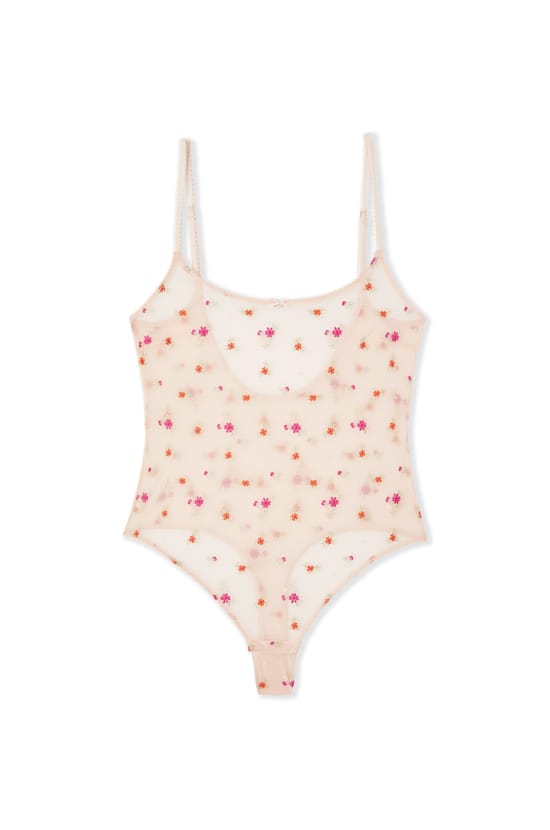 Embroidered Bodysuit;${refinementColor}