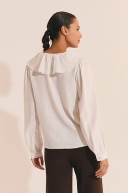 Blouse volants fluide;${refinementColor}