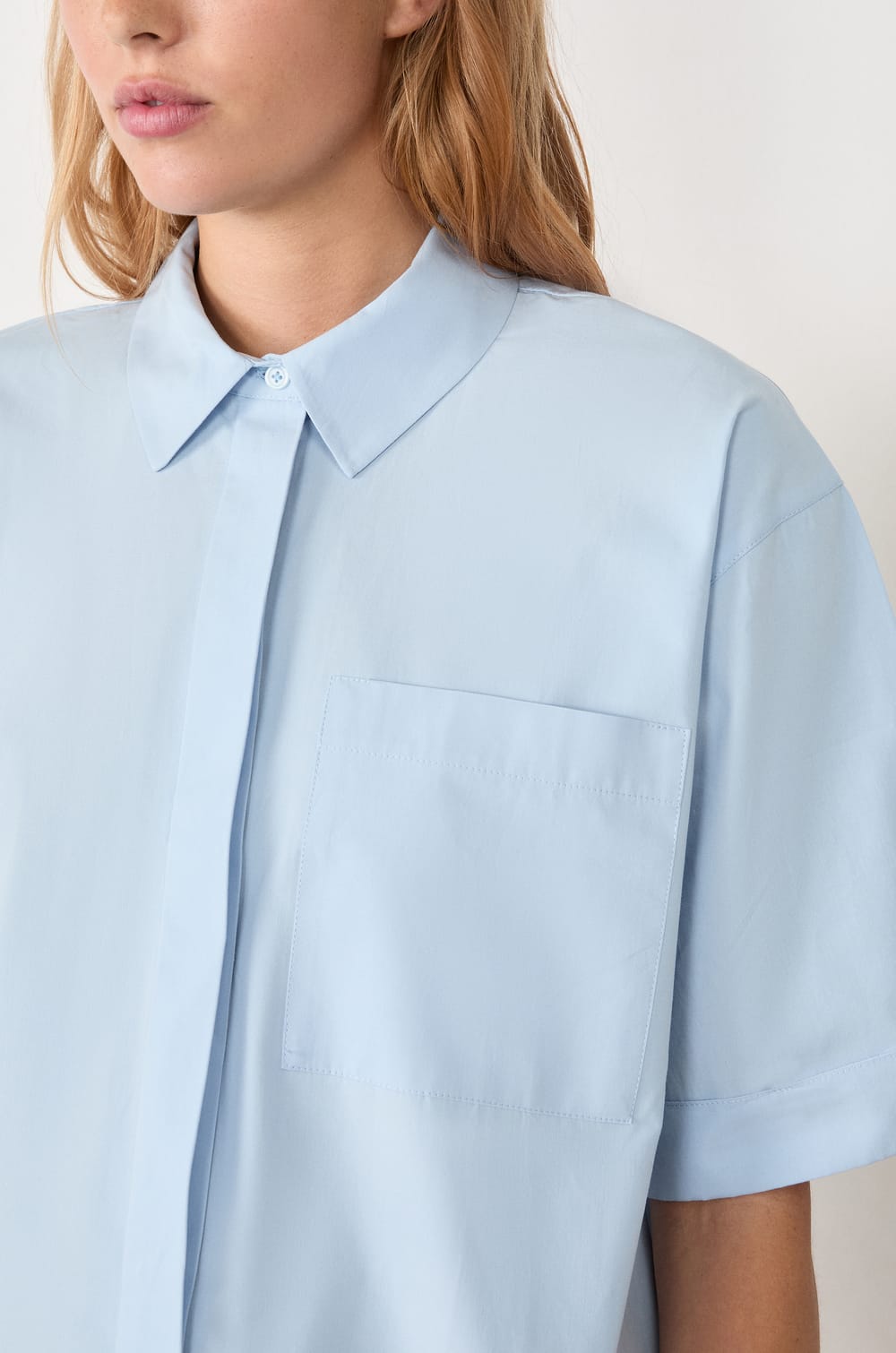 Chemise manches courtes en coton;${refinementColor}