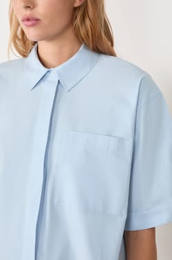 Chemise manches courtes en coton;${refinementColor}