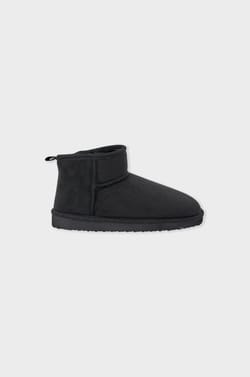 Fur-Lined Bootie Slippers;${refinementColor}
