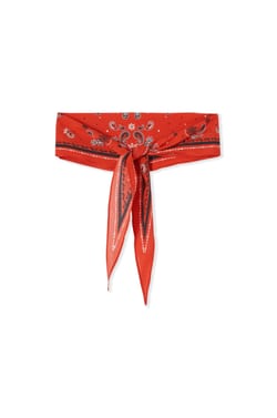 Cotton Scarf with Patterns;${refinementColor}