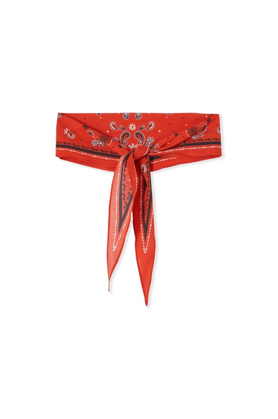 Cotton Scarf with Patterns;${refinementColor}