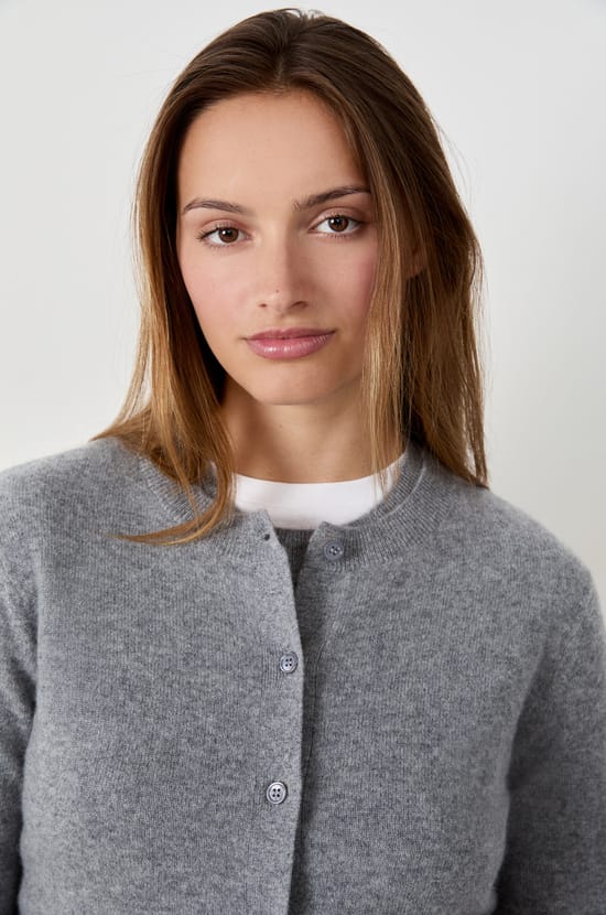 Cashmere cardigan with buttons;${refinementColor}
