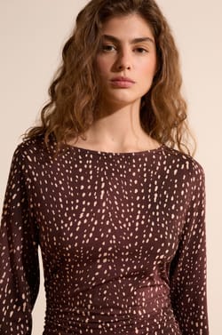 Robe courte &agrave; motifs;${refinementColor}
