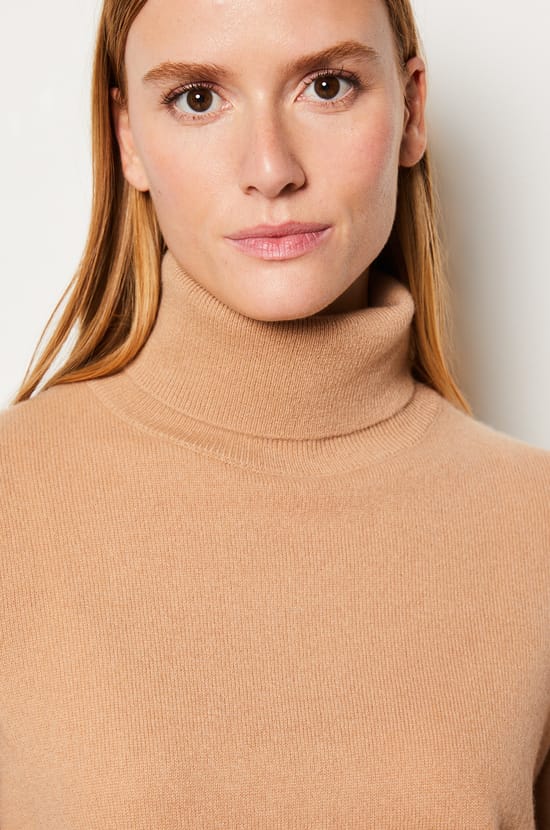 Pull col roulé 100% cachemire;${refinementColor}
