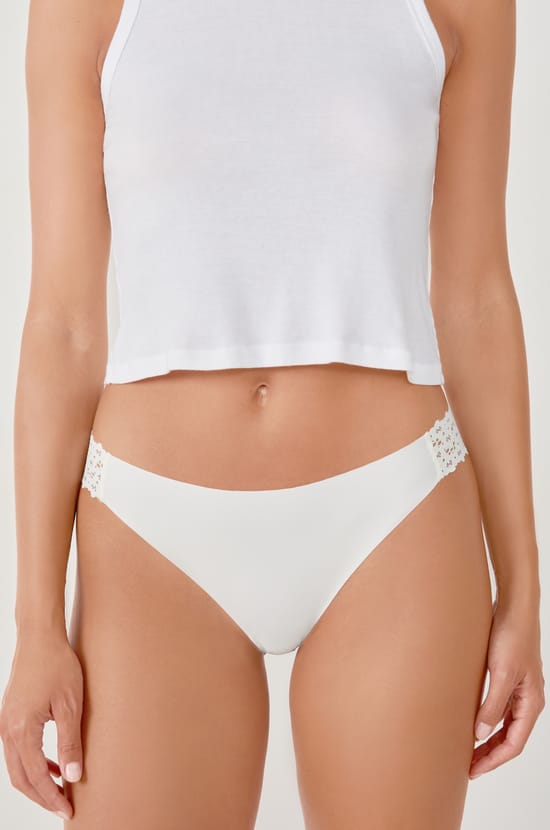 Microfiber And Lace Bikini;${refinementColor}