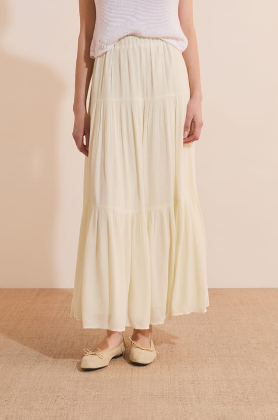 Long Flowing Panel Skirt;${refinementColor}