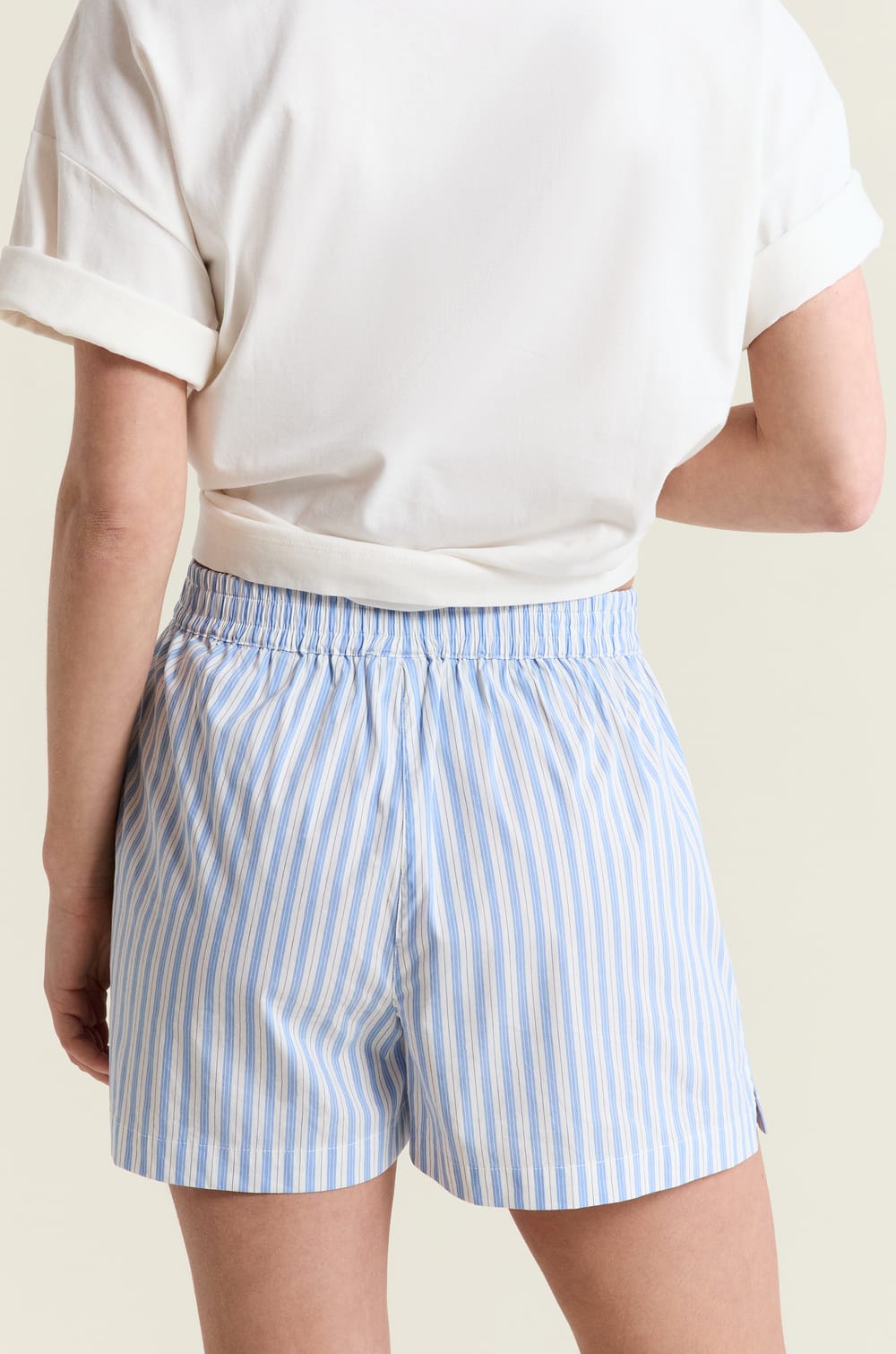 Short de pyjama &agrave; rayures avec coton;${refinementColor}