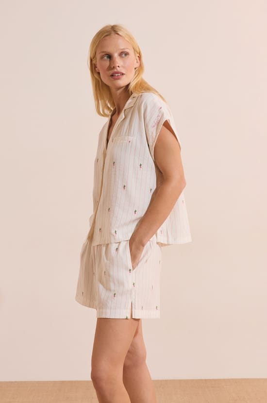 Short de pyjama &agrave; motifs;${refinementColor}