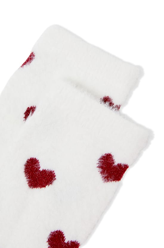 Chaussettes &agrave; motifs coeurs;${refinementColor}
