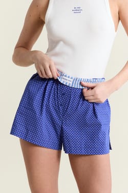 Short de pyjama &agrave; pois avec coton;${refinementColor}