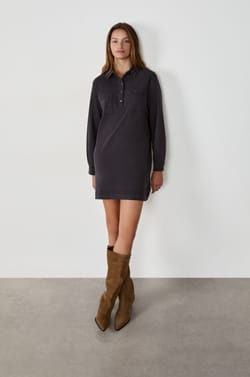 Robe chemiser en denim surteint;${refinementColor}
