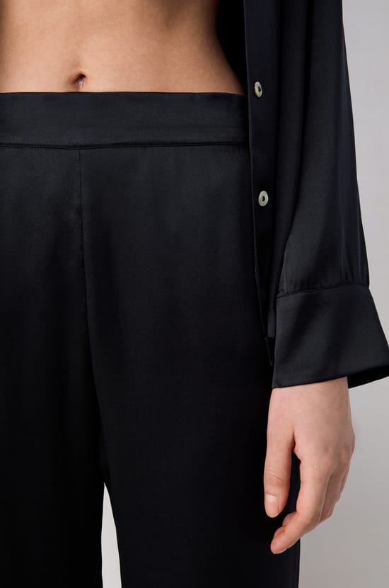 Pantalon de pyjama en soie;${refinementColor}