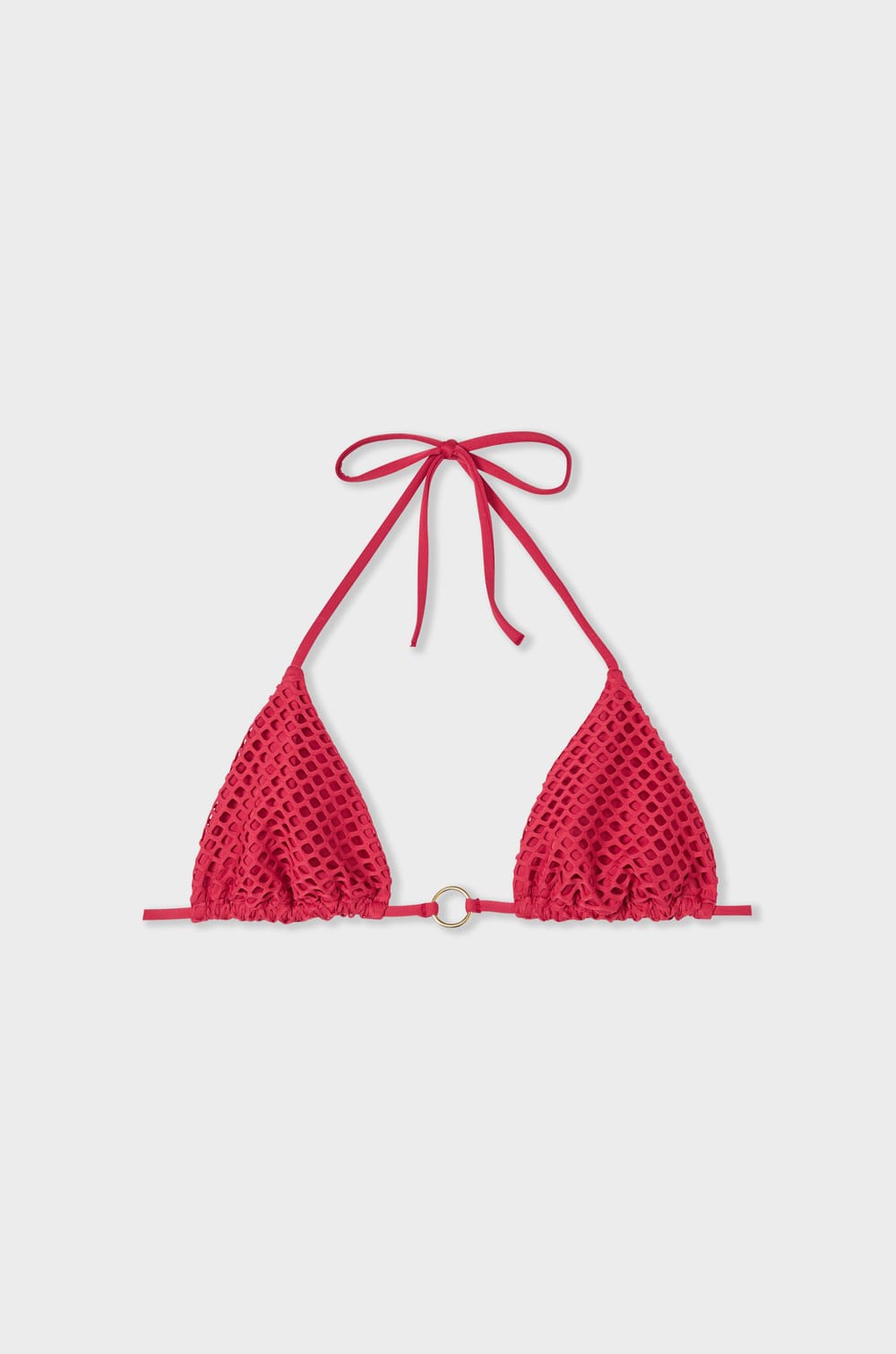 Triangle bikini top with jewel detail;${refinementColor}