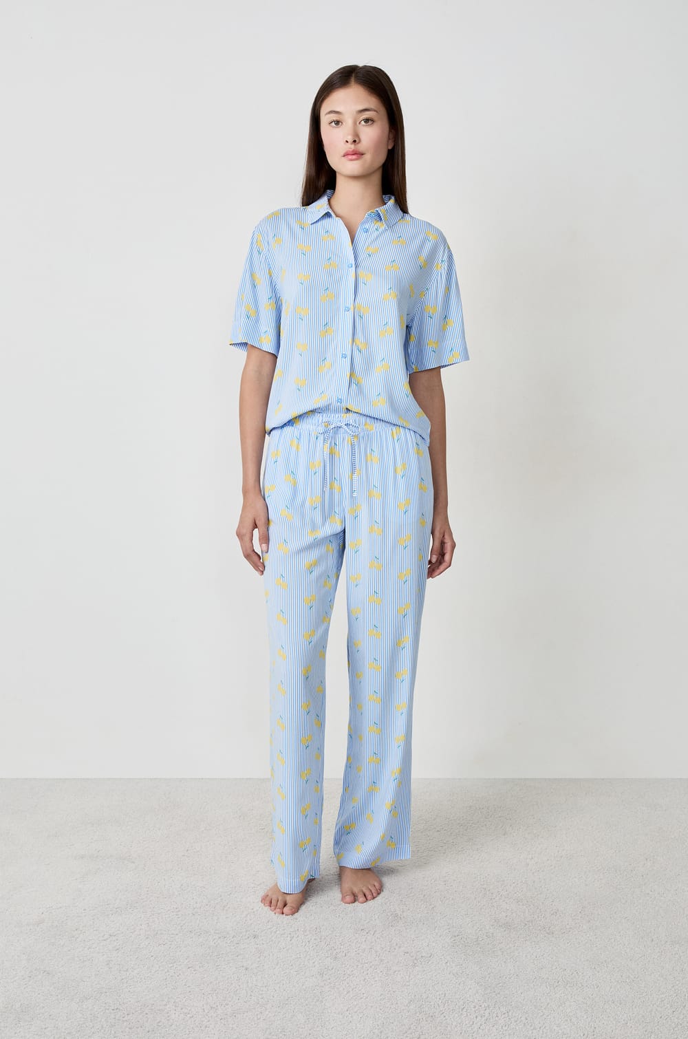 Pantalon de pyjama à imprimés;${refinementColor}