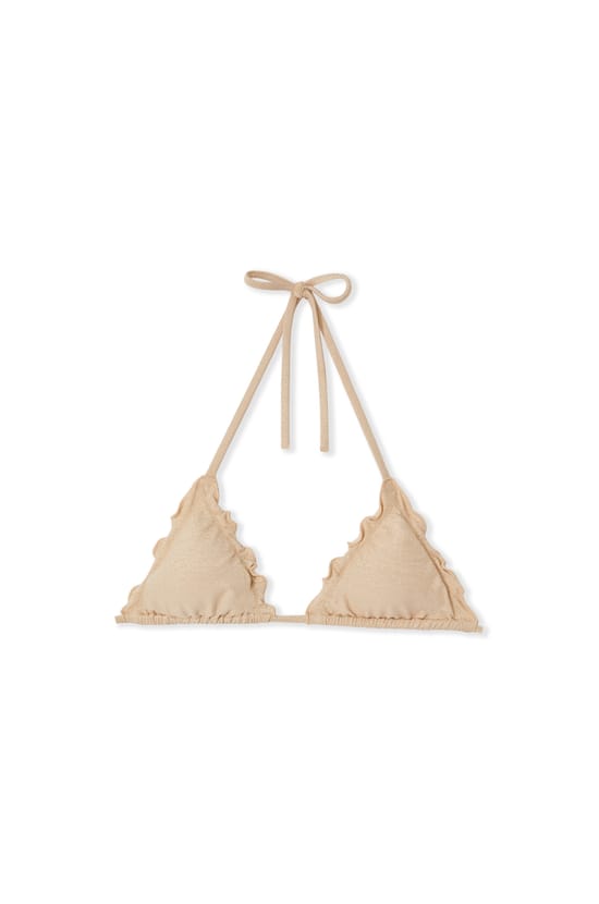 Top de bikini triangular con lentejuelas y copas extra&iacute;bles;${refinementColor}