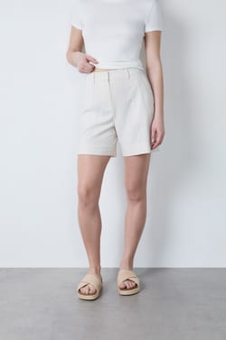 Striped Bermuda shorts;${refinementColor}