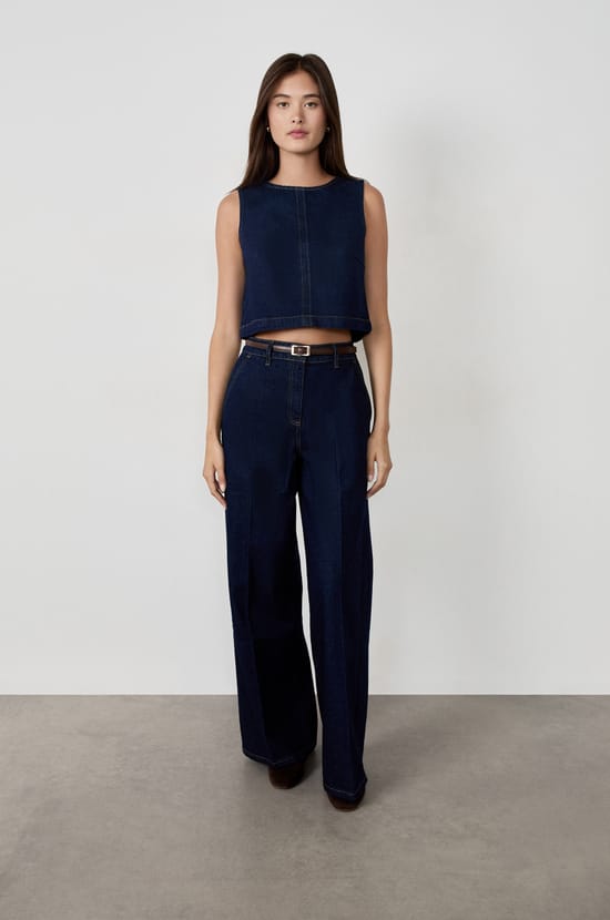 Top sans manches en coton;${refinementColor}