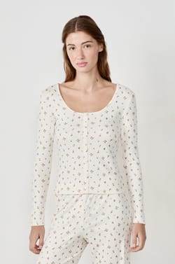 Floral pyjama T-shirt;${refinementColor}